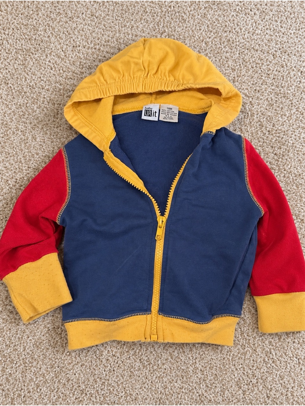 Vintage Baby UR It Colorblock Zip-Up Hoodie – 18M